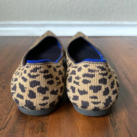 ROTHY'S Pointed Toe Leopard Print Comfort Ballet Flats Authentic - Picture 6 of 11